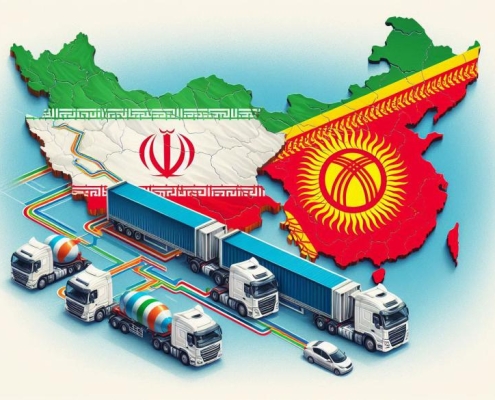 مسیرهای حمل و نقل زمینی بین ایران و قرقیزستان